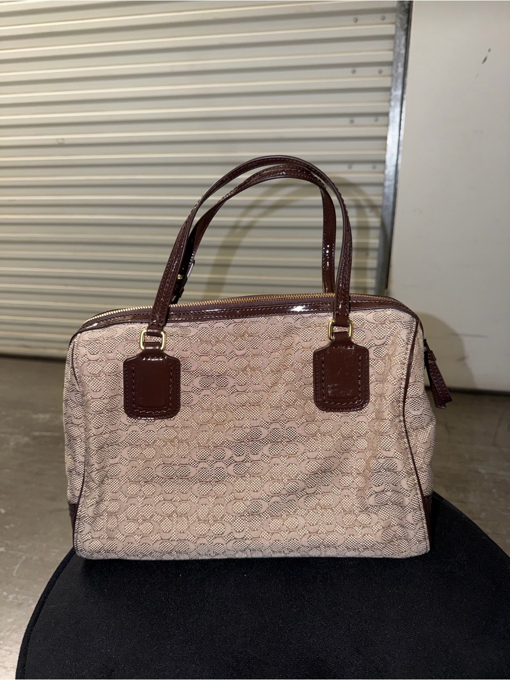 Coach Poppy Mini Oxford Signature Satchel, model 25047 NWT